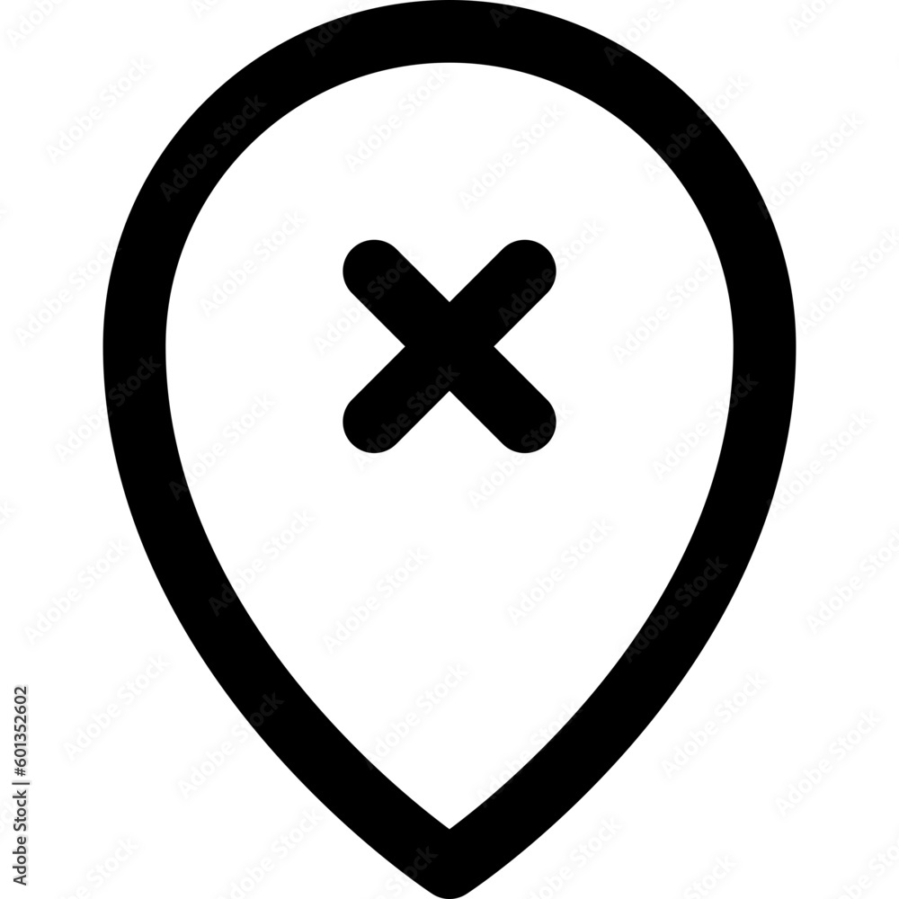 Obraz premium Unavailable Location Icon