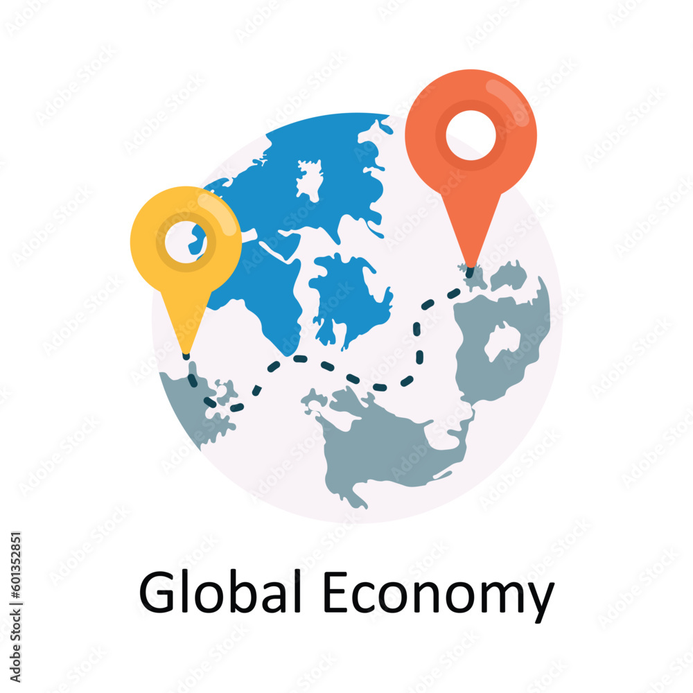 Global Economy vector Flat Icon Design illustration. Finance Symbol on White background EPS 10 File Global Economy vector Flat Icon Design illustration. Finance Symbol on White background EPS 10 File