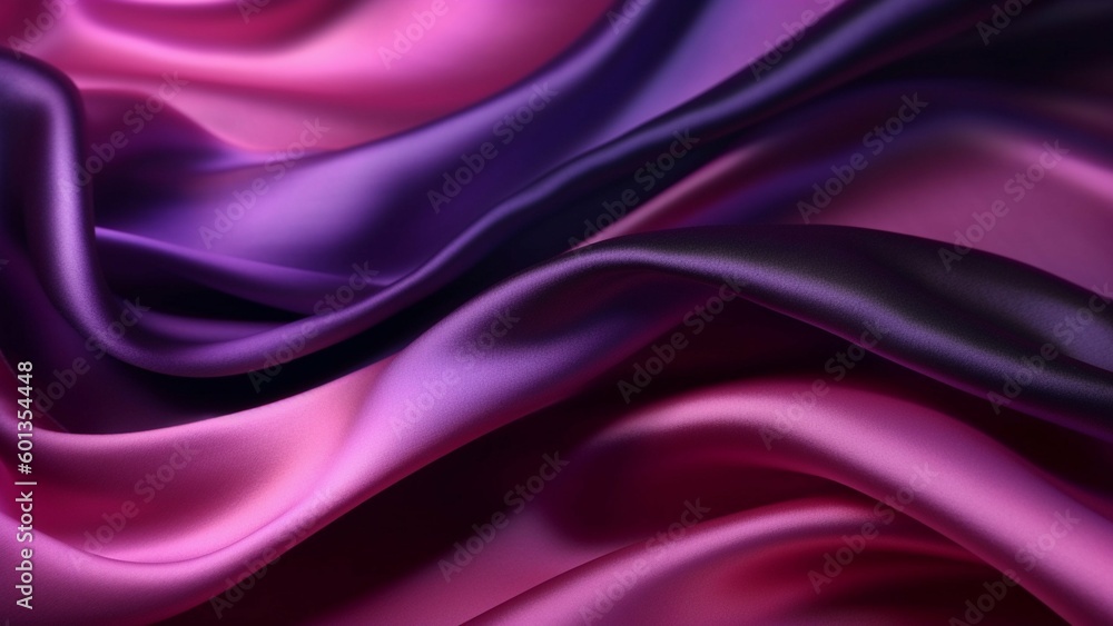 Abstract black purple magenta background. Silk satin. Plum color. Gradient. Dark elegant background with space for design. Soft wavy folds. Christmas, valentine. Abstract black purple magenta background. Silk satin. Plum color. Gradient. Dark elegant background with space for design. Soft wavy folds. Christmas, valentine.
