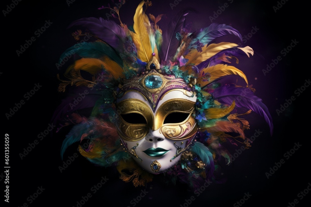 Mardigras mask opera. Generate Ai