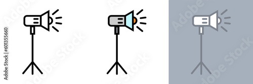Studio Lighting Icon, The Studio Lighting Icon represents the art and science of illuminating a subject with precision and creativity.