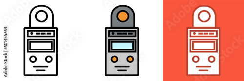 Light Meter Icon, The Light Meter Icon represents the use of light meters in photography to measure the amount of light in a scene and achieve the perfect exposure for your shot.
