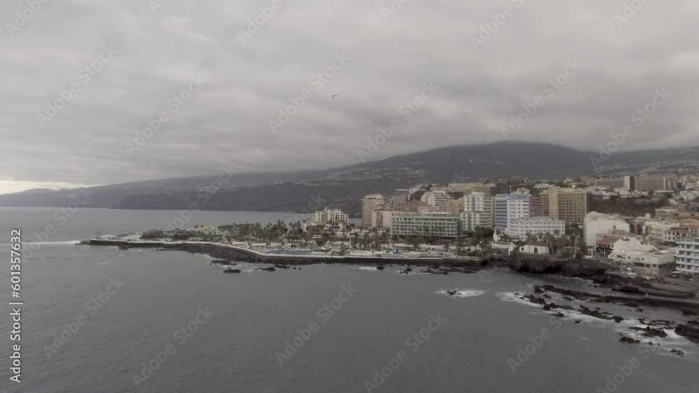Pools of Garachico in Tenerife. Aerial view on a cloudy afternoon Pools of Garachico in Tenerife. Aerial view on a cloudy afternoon