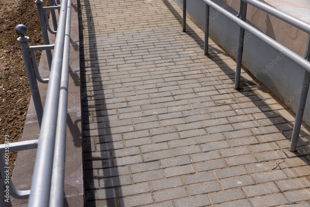 metal railings for the convenience of movement in the park metal railings for the convenience of movement in the park