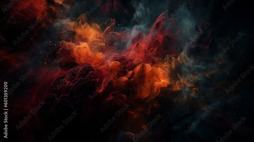 Space and glowing nebula background. Ai generated. Space and glowing nebula background. Ai generated.