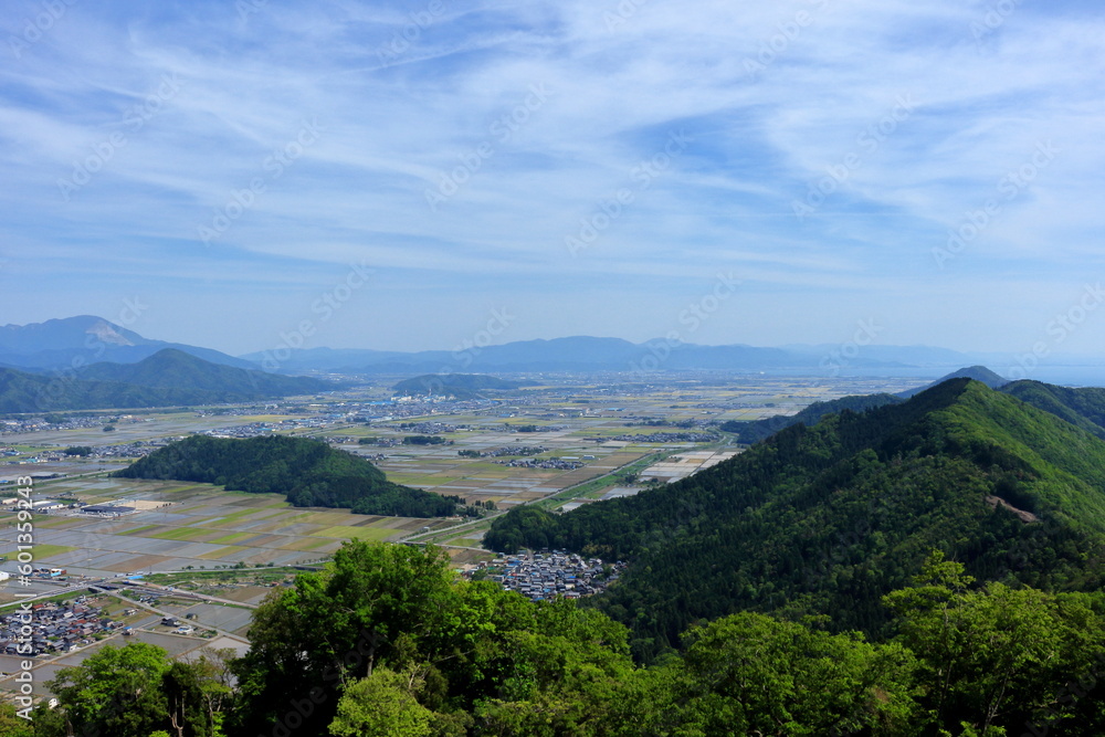 賤ケ岳から見下ろす田園風景 賤ケ岳から見下ろす田園風景