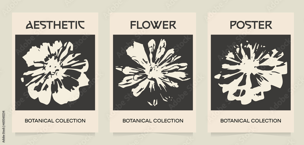 Abstract botanical art poster. Minimalism illustrations of flowers for covers, pictures, wall decor, prints, postcard. Vector illustration. Modern collage set. Abstract botanical art poster. Minimalism illustrations of flowers for covers, pictures, wall decor, prints, postcard. Vector illustration. Modern collage set.