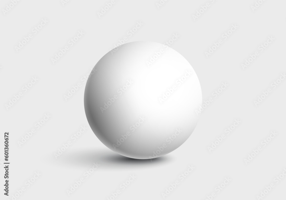 White ball. Sphere on a light background. Vector for your graphic design. White ball. Sphere on a light background. Vector for your graphic design.