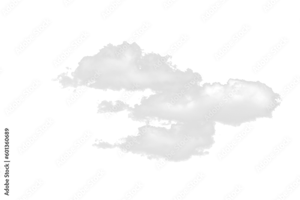 A set of isolated clouds on a PNG background. Textures and backgrounds of nature.