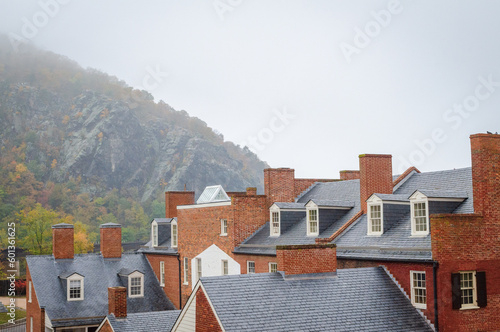 Print op canvas Historic Buildings at Harpers Ferry National Historical Park
