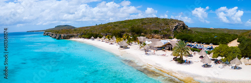 Fotografie Cas Abao Beach Playa Cas Abao Caribbean island of Curacao, Playa Cas Abao in Curacao Caribbean tropical white beach with a blue turqouse colored ocean