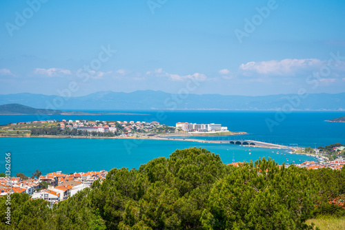 Panorama of the city of Ayvalık in Turkey on a summer and sunny day.