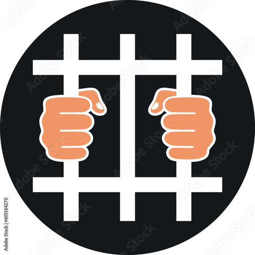 Jail logo. Isolated  jail on white background
