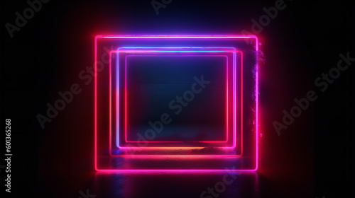 glowing neon frame