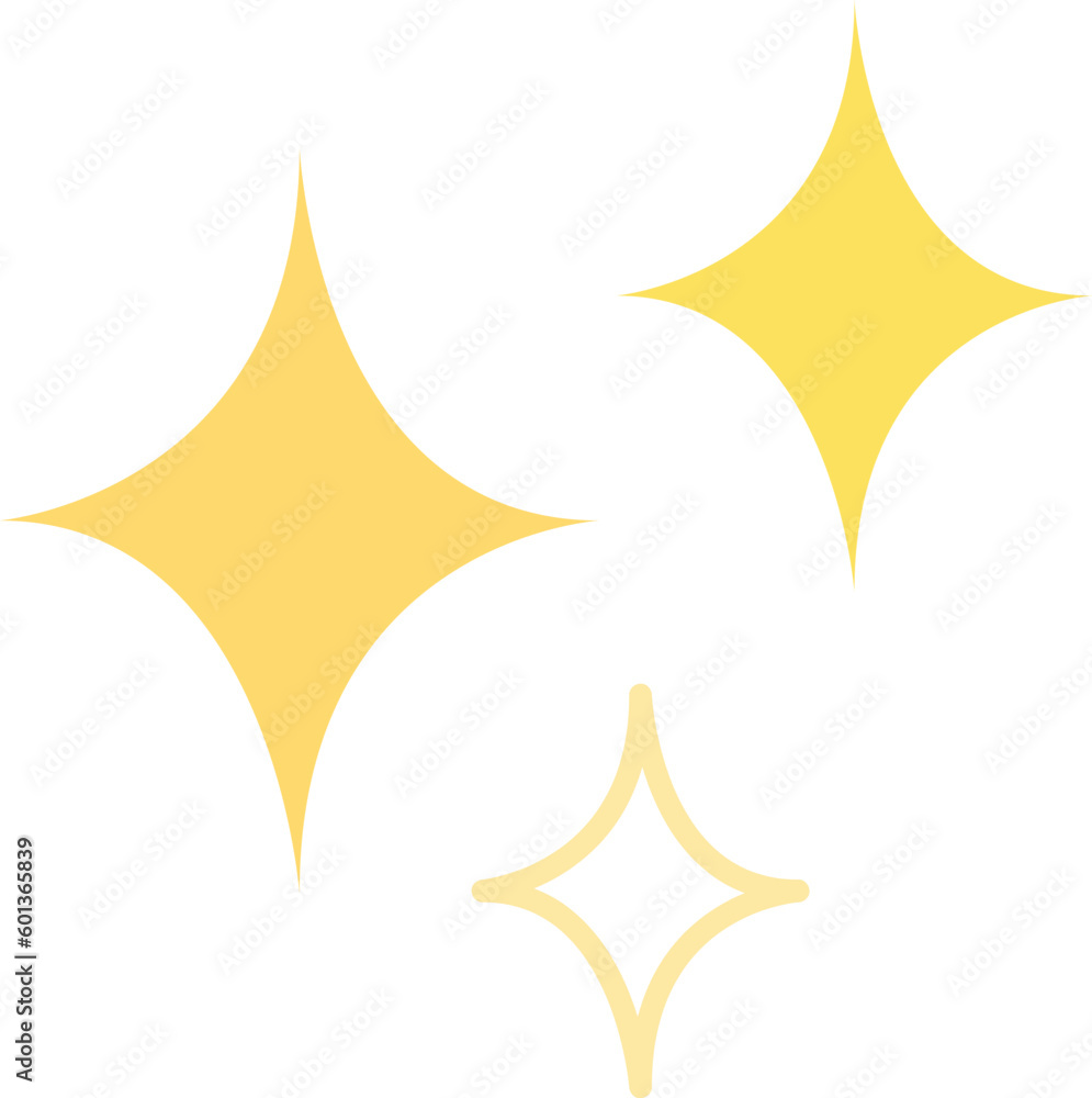Modern shiny 3 pieces of light sparkles element Modern shiny 3 pieces of light sparkles element
