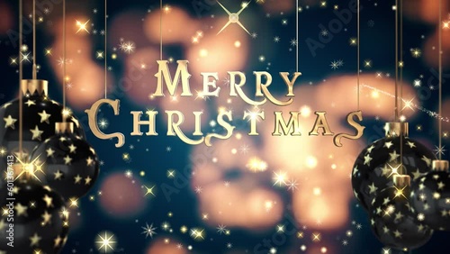 Merry Christmas 3d Text Loopable 3d animation.