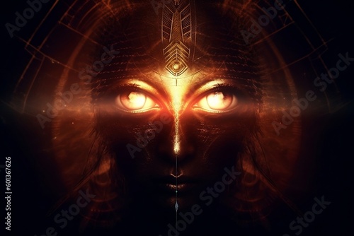 Vortex of Ethereal Light and Enigmatic Entities for Psychedelic Revelations