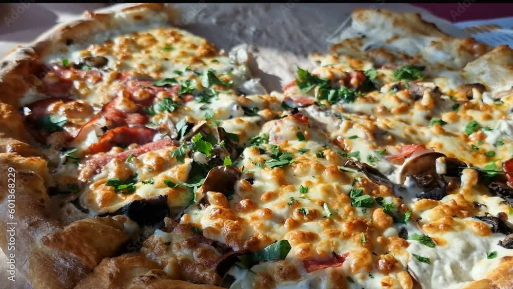 Appetizing pizza on a table in a cafe. Appetizing pizza on a table in a cafe.