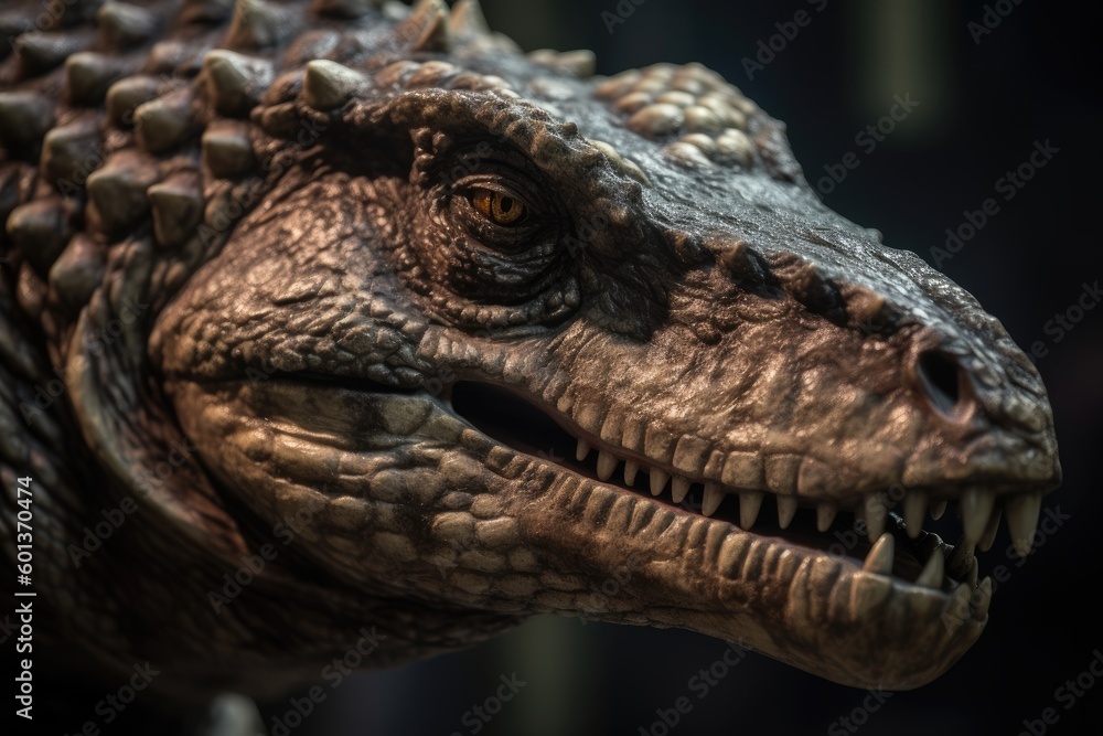 Mesmerizing Close-up of a Predatory Dinosaur Eye - Generative AI Illustration Mesmerizing Close-up of a Predatory Dinosaur Eye - Generative AI Illustration