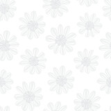 Monochrome Ditsy Floral Seamless Pattern Design