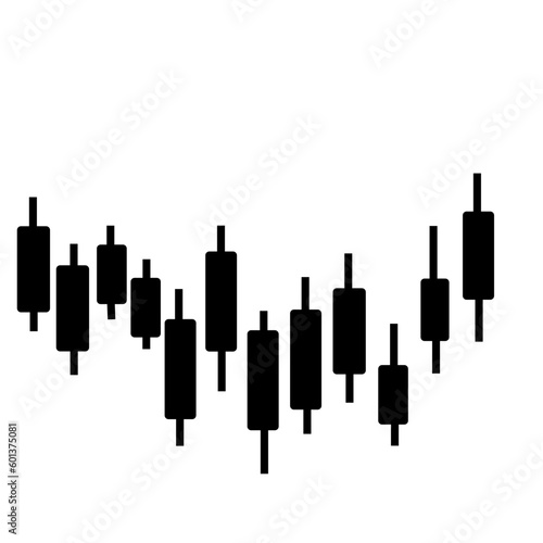 Forex Market Candles Chart Silhouette