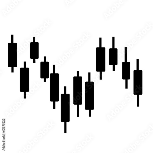 Forex Market Candles Chart Silhouette