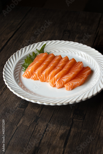 SALMON SASHIMI FISH, JAPANESE FOOD