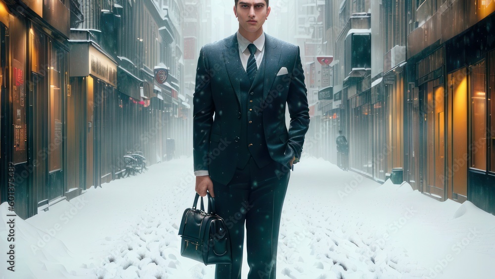 Businessman dressed luxuriously. Generative AI - obrazy, fototapety, plakaty 