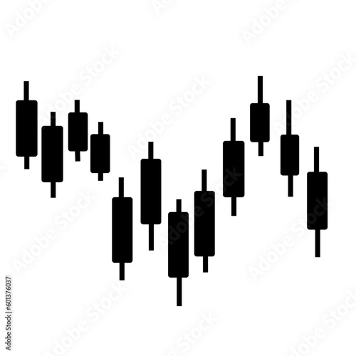 Forex Market Candles Chart Silhouette