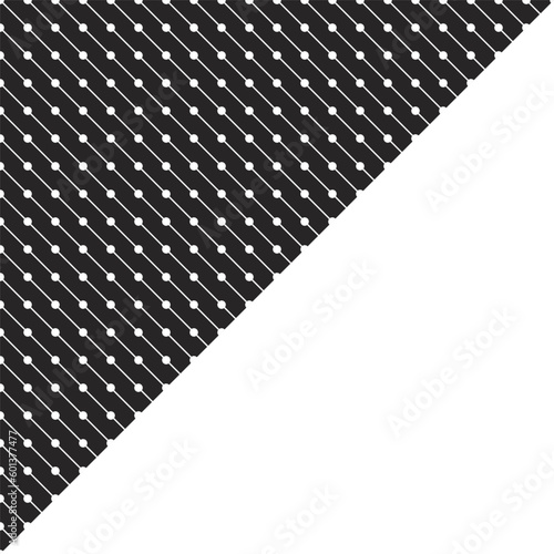 Banner with black and white isosceles triangles