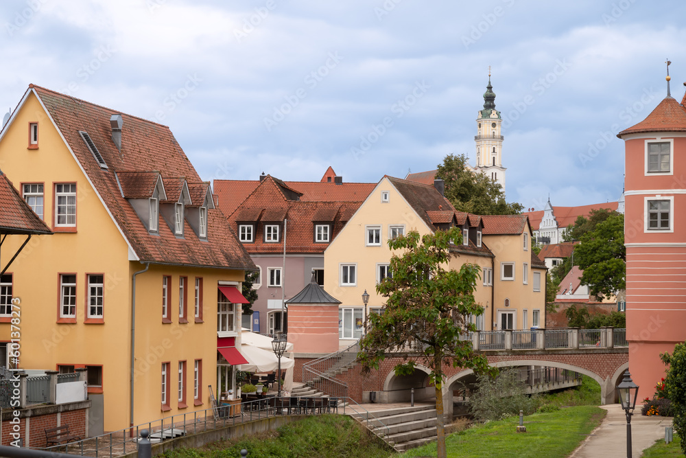 Cityscape of the of the historic city of Donauwörth in Bavaria; Germany.