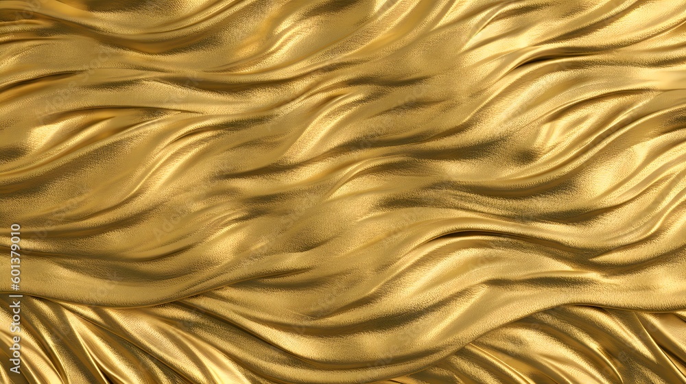 Seamless background of liquid gold metal, flowing in a wavy pattern Seamless background of liquid gold metal, flowing in a wavy pattern