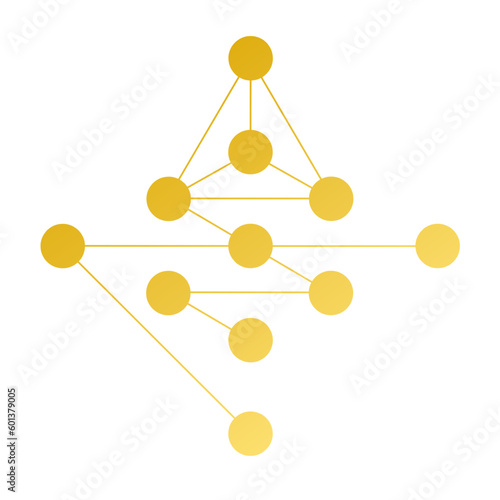 Obraz na płótnie Gene Keys golden path human design gold w salonie