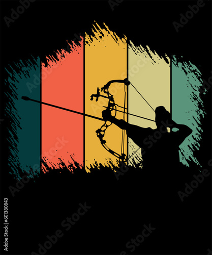 Hunter Silhouette Bow Hunting Archer Archery