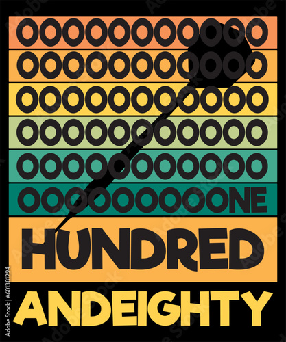 One Hundred And Eighty Darts Silhouette