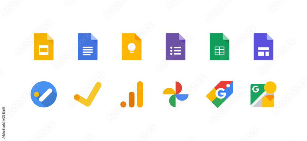 Collection of popular Google services - Slides; Documentation; keep ...