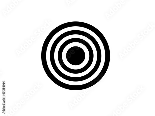 3d target isolated on white.Circle inside circle seamless pattern 