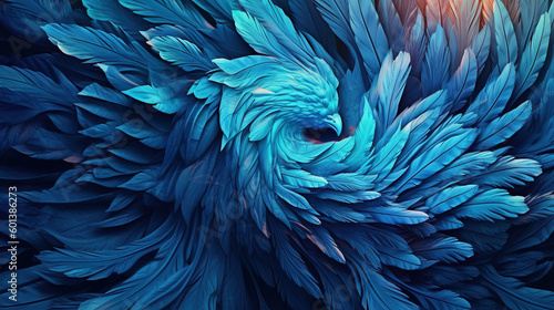 Abstract pattern artwork of feather