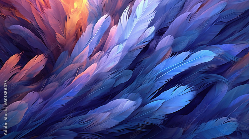 Abstract pattern artwork of feather Abstract pattern artwork of feather