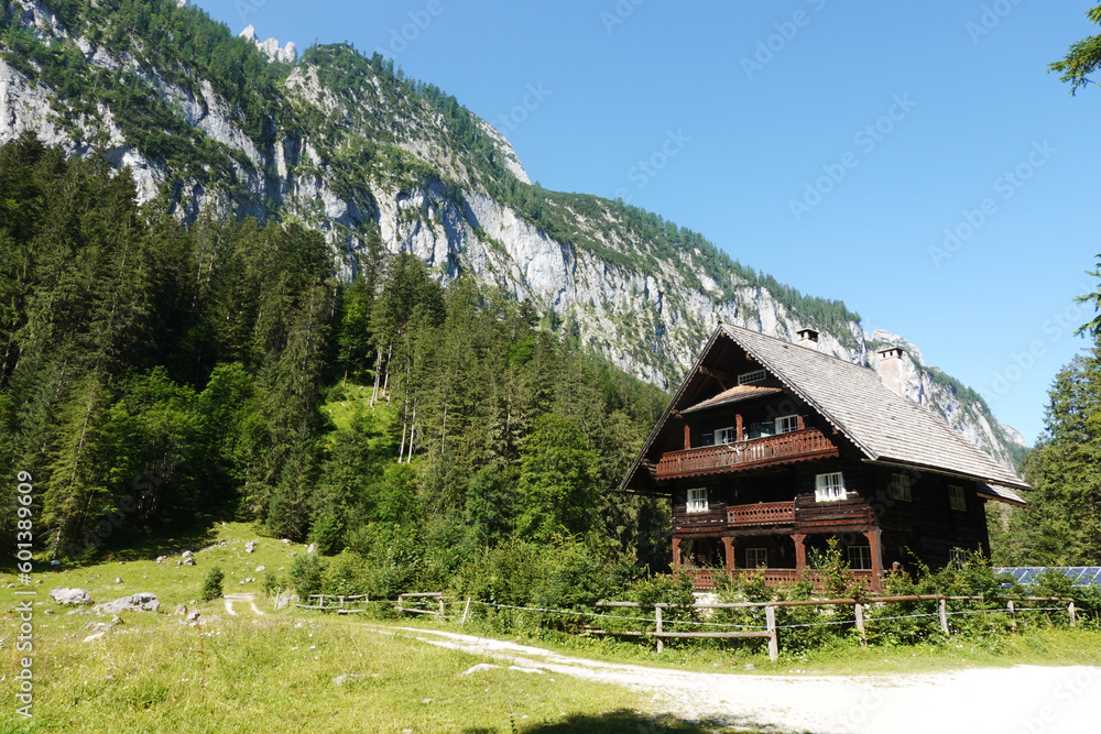 An old authentic traditional house in the Austrian Alps
