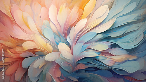 Abstract pattern artwork of feather