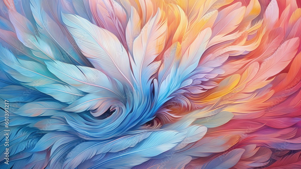 Abstract pattern artwork of feather Abstract pattern artwork of feather