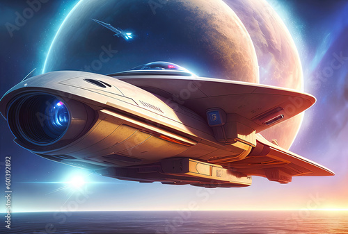Spaceship futuristic design...