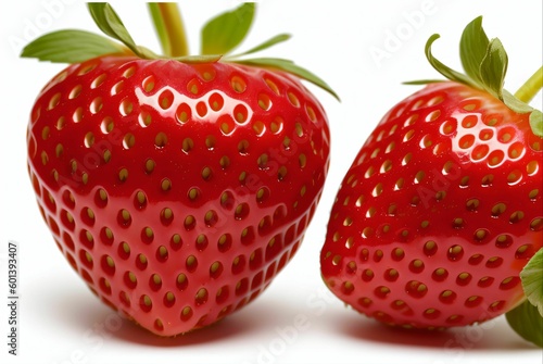 strawberries on a white background