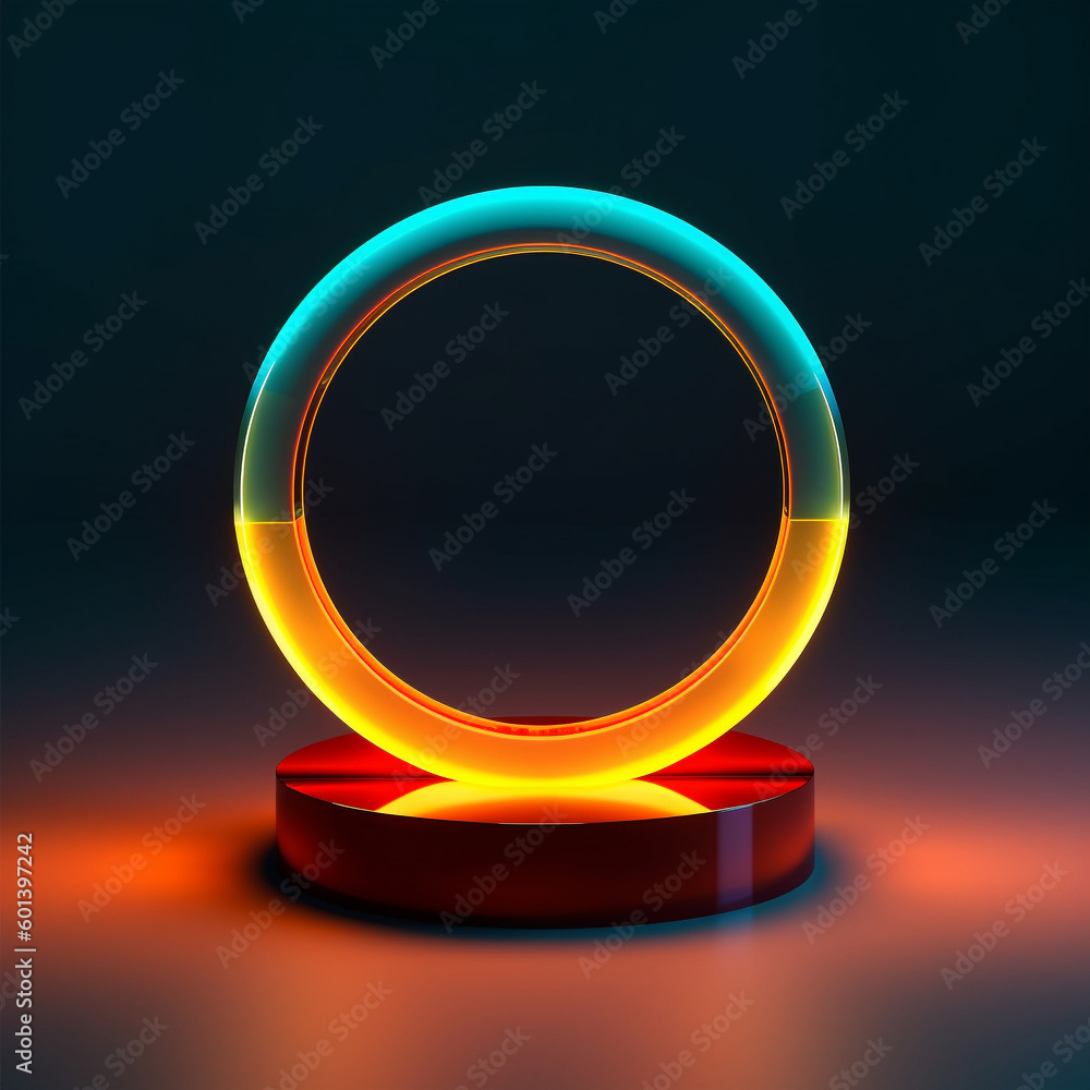 Dreamlike Ripples: Vibrant Neon Rings Enchanting the Waterscape, generative AI Dreamlike Ripples: Vibrant Neon Rings Enchanting the Waterscape, generative AI