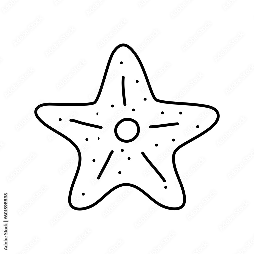 Outlined Star fruit, star fruit doodles, line art vector illustration. Outlined Star fruit, star fruit doodles, line art vector illustration.
