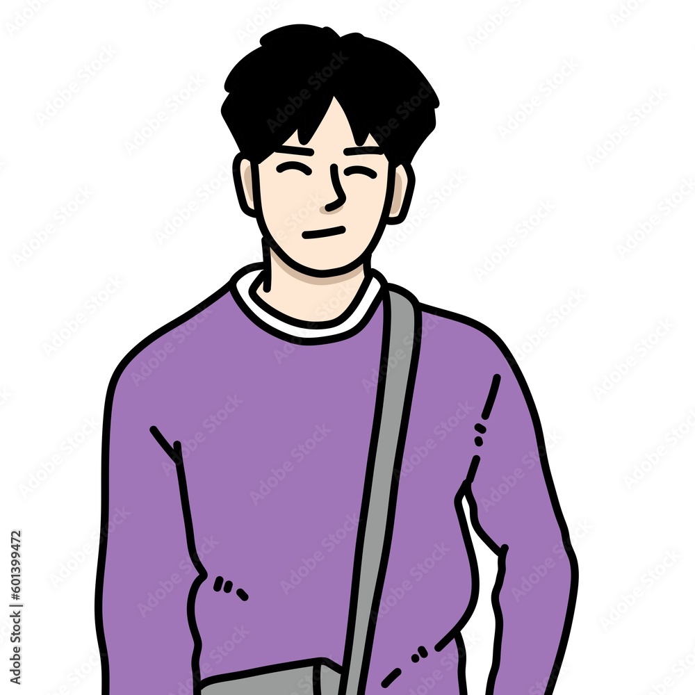 cute man cartoon on white background cute man cartoon on white background
