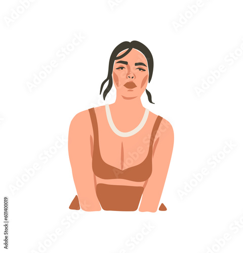 Hand drawn vector abstract trendy graphic contemporary modern art,aesthetic fashion illustration with bohemian,beautiful modern female,minimalistic trendy style. Vector woman body abstract drawing.
