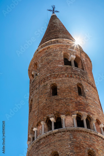 Obraz na płótnie Bell tower of duomo di Caorle (duomo di santo stefano protomartire) w salonie