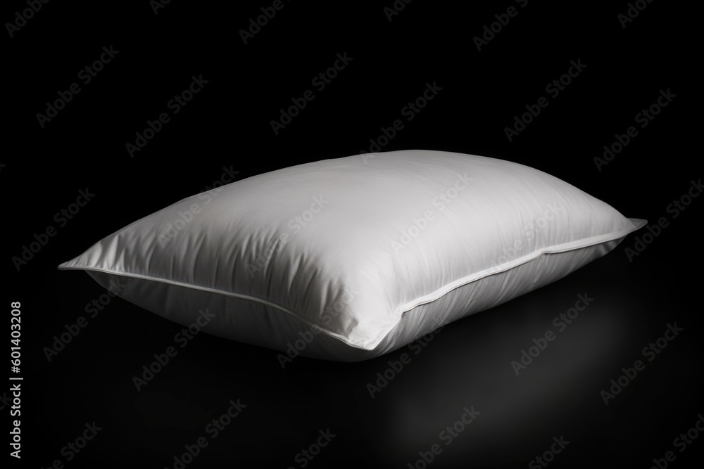bed with white pillows in hotel, ai generative bed with white pillows in hotel, ai generative